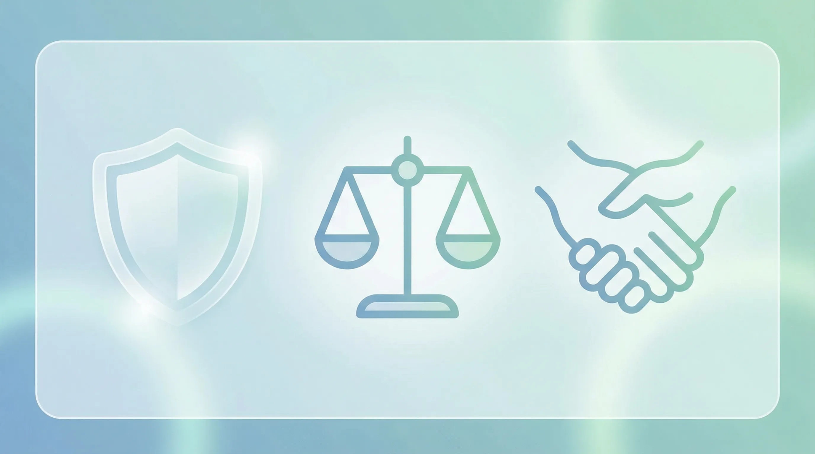 Símbolos de jogo responsável com escudo de proteção e mãos que ajudam